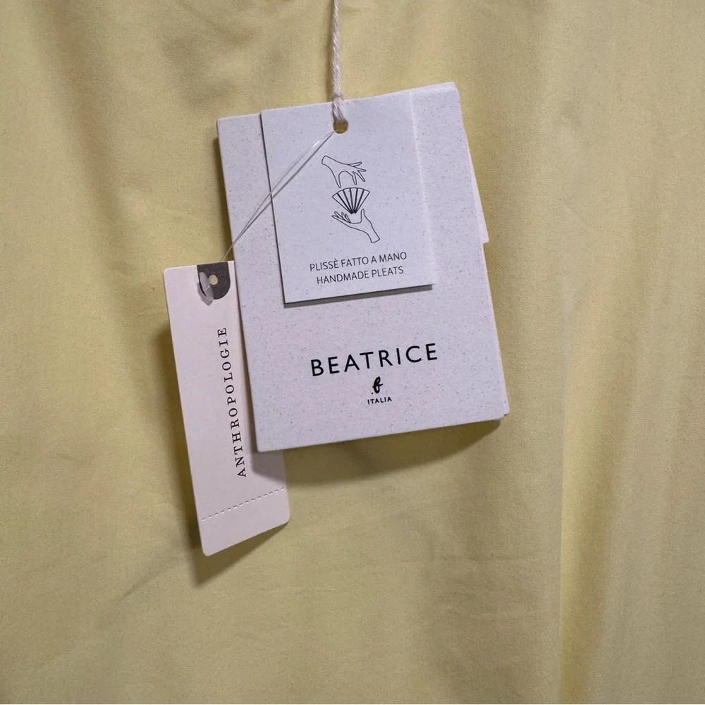 Beatrice B Pleated Yellow Dress - Picture 12 of 15
